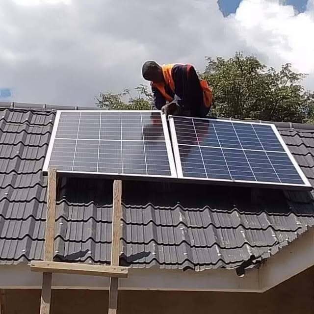 Residential rooftop solar installation in Kenya
